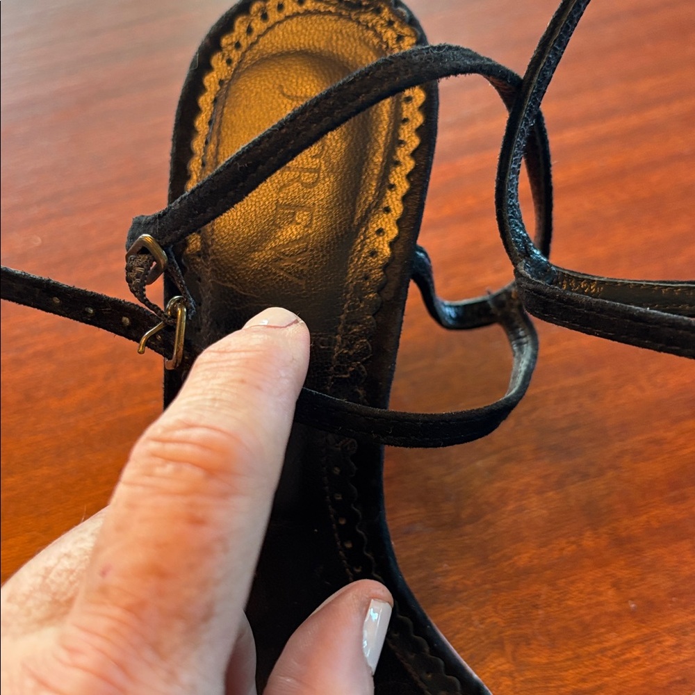 Women’s Black Strappy Bow Sandals j crew - Picture 4 of 8